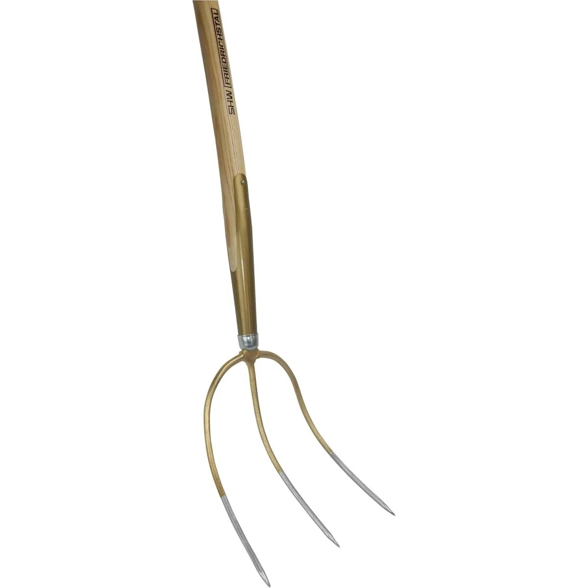 German 3-Tine Hay & Straw Fork with Curved Ash Handle