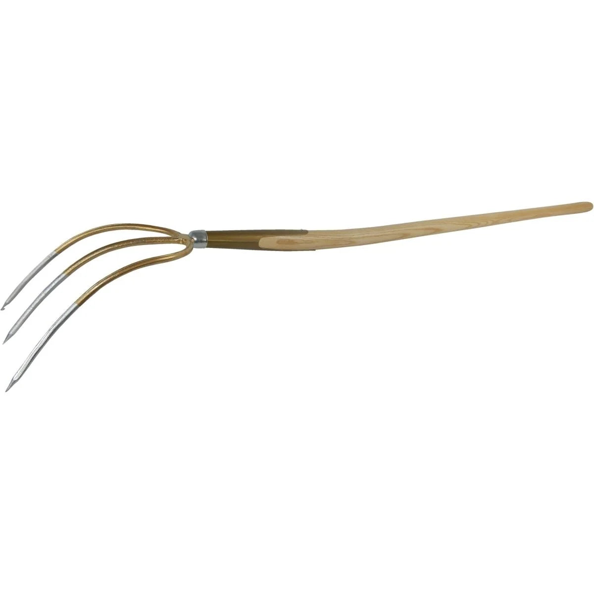German 3-Tine Hay & Straw Fork with Curved Ash Handle