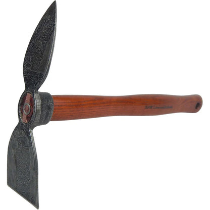 German Handheld Duo-Hoe with flat and pointed blade, ash handle 40 cm