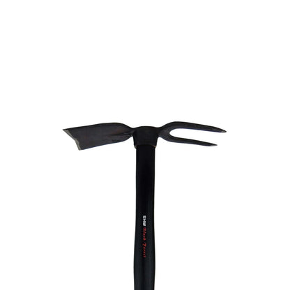 Two Sided Hand Hoe - Fork and Flat - 15-inch handle