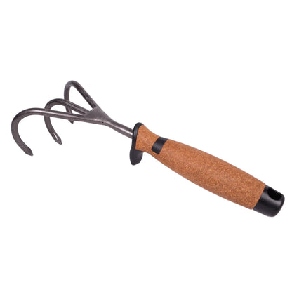 Set of 3 - Ergonomic European Cork-grip Trowel, Rake and Cultivator